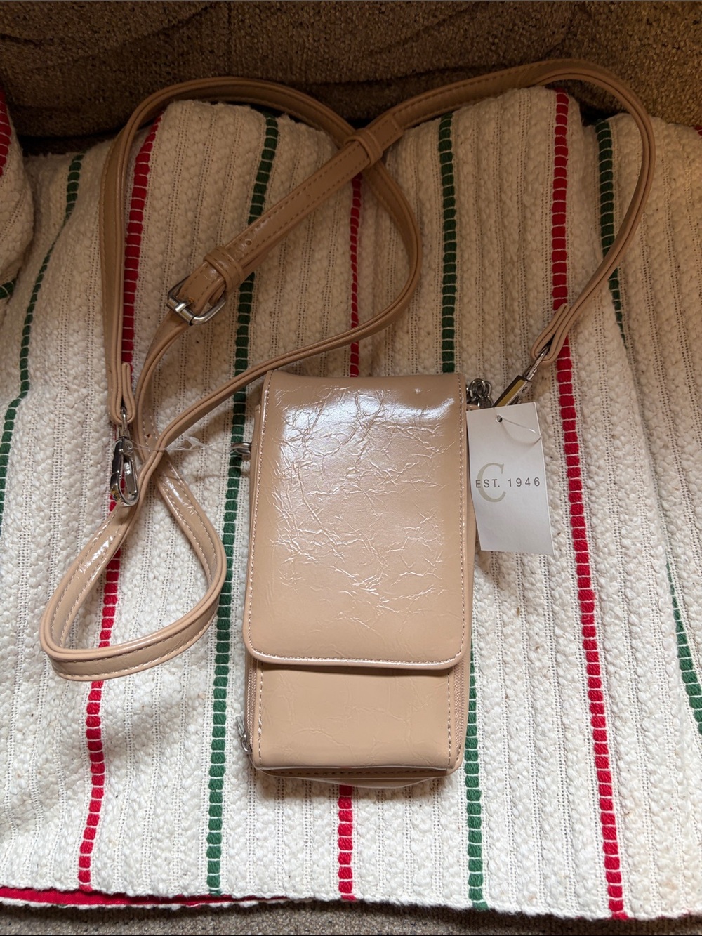 Women’s Crossbody Phone Bag - Beige
